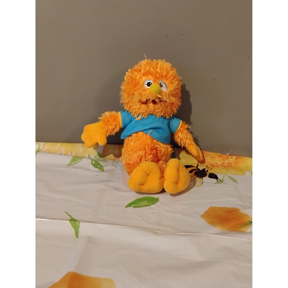 Gund Sesame Street Murray Monster Orange Plush Stuffed Animal Blue Shirt Toy